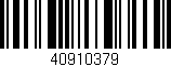Código de barras (EAN, GTIN, SKU, ISBN): '40910379'