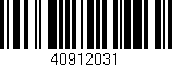 Código de barras (EAN, GTIN, SKU, ISBN): '40912031'