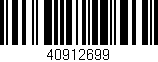 Código de barras (EAN, GTIN, SKU, ISBN): '40912699'