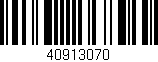 Código de barras (EAN, GTIN, SKU, ISBN): '40913070'