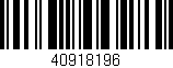 Código de barras (EAN, GTIN, SKU, ISBN): '40918196'