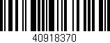 Código de barras (EAN, GTIN, SKU, ISBN): '40918370'