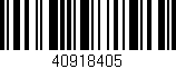 Código de barras (EAN, GTIN, SKU, ISBN): '40918405'