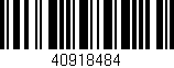 Código de barras (EAN, GTIN, SKU, ISBN): '40918484'
