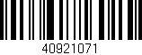Código de barras (EAN, GTIN, SKU, ISBN): '40921071'