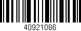 Código de barras (EAN, GTIN, SKU, ISBN): '40921086'