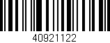 Código de barras (EAN, GTIN, SKU, ISBN): '40921122'