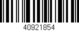 Código de barras (EAN, GTIN, SKU, ISBN): '40921854'
