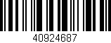 Código de barras (EAN, GTIN, SKU, ISBN): '40924687'