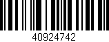 Código de barras (EAN, GTIN, SKU, ISBN): '40924742'