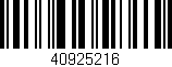 Código de barras (EAN, GTIN, SKU, ISBN): '40925216'