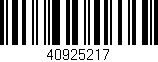 Código de barras (EAN, GTIN, SKU, ISBN): '40925217'