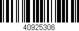 Código de barras (EAN, GTIN, SKU, ISBN): '40925306'