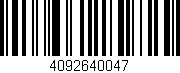 Código de barras (EAN, GTIN, SKU, ISBN): '4092640047'