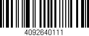 Código de barras (EAN, GTIN, SKU, ISBN): '4092640111'