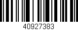 Código de barras (EAN, GTIN, SKU, ISBN): '40927383'