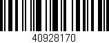 Código de barras (EAN, GTIN, SKU, ISBN): '40928170'