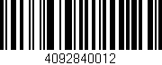 Código de barras (EAN, GTIN, SKU, ISBN): '4092840012'
