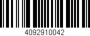 Código de barras (EAN, GTIN, SKU, ISBN): '4092910042'