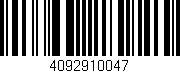 Código de barras (EAN, GTIN, SKU, ISBN): '4092910047'