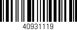 Código de barras (EAN, GTIN, SKU, ISBN): '40931119'