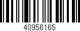 Código de barras (EAN, GTIN, SKU, ISBN): '40956165'