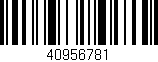 Código de barras (EAN, GTIN, SKU, ISBN): '40956781'