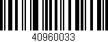 Código de barras (EAN, GTIN, SKU, ISBN): '40960033'