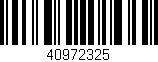 Código de barras (EAN, GTIN, SKU, ISBN): '40972325'