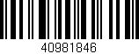 Código de barras (EAN, GTIN, SKU, ISBN): '40981846'