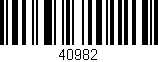 Código de barras (EAN, GTIN, SKU, ISBN): '40982'