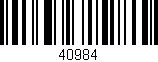 Código de barras (EAN, GTIN, SKU, ISBN): '40984'