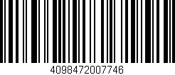 Código de barras (EAN, GTIN, SKU, ISBN): '4098472007746'