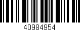 Código de barras (EAN, GTIN, SKU, ISBN): '40984954'