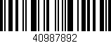 Código de barras (EAN, GTIN, SKU, ISBN): '40987892'