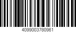 Código de barras (EAN, GTIN, SKU, ISBN): '4099003780961'