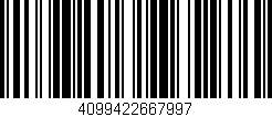 Código de barras (EAN, GTIN, SKU, ISBN): '4099422667997'