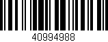 Código de barras (EAN, GTIN, SKU, ISBN): '40994988'