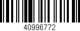 Código de barras (EAN, GTIN, SKU, ISBN): '40996772'