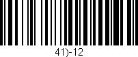 Código de barras (EAN, GTIN, SKU, ISBN): '41)-12'