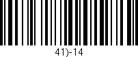 Código de barras (EAN, GTIN, SKU, ISBN): '41)-14'