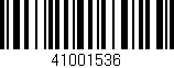 Código de barras (EAN, GTIN, SKU, ISBN): '41001536'