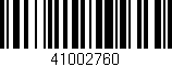 Código de barras (EAN, GTIN, SKU, ISBN): '41002760'