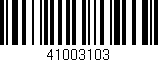 Código de barras (EAN, GTIN, SKU, ISBN): '41003103'