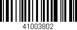Código de barras (EAN, GTIN, SKU, ISBN): '41003802'