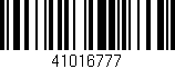 Código de barras (EAN, GTIN, SKU, ISBN): '41016777'