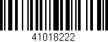 Código de barras (EAN, GTIN, SKU, ISBN): '41018222'