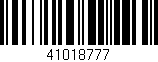 Código de barras (EAN, GTIN, SKU, ISBN): '41018777'