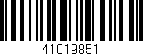 Código de barras (EAN, GTIN, SKU, ISBN): '41019851'