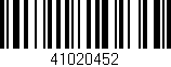 Código de barras (EAN, GTIN, SKU, ISBN): '41020452'